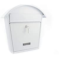 Sterling MB06 Classic-Buzón de Acero galvanizado con Cerradura (36 x 38 x 13 cm)- Color Blanco Mate- 364x380x134mm